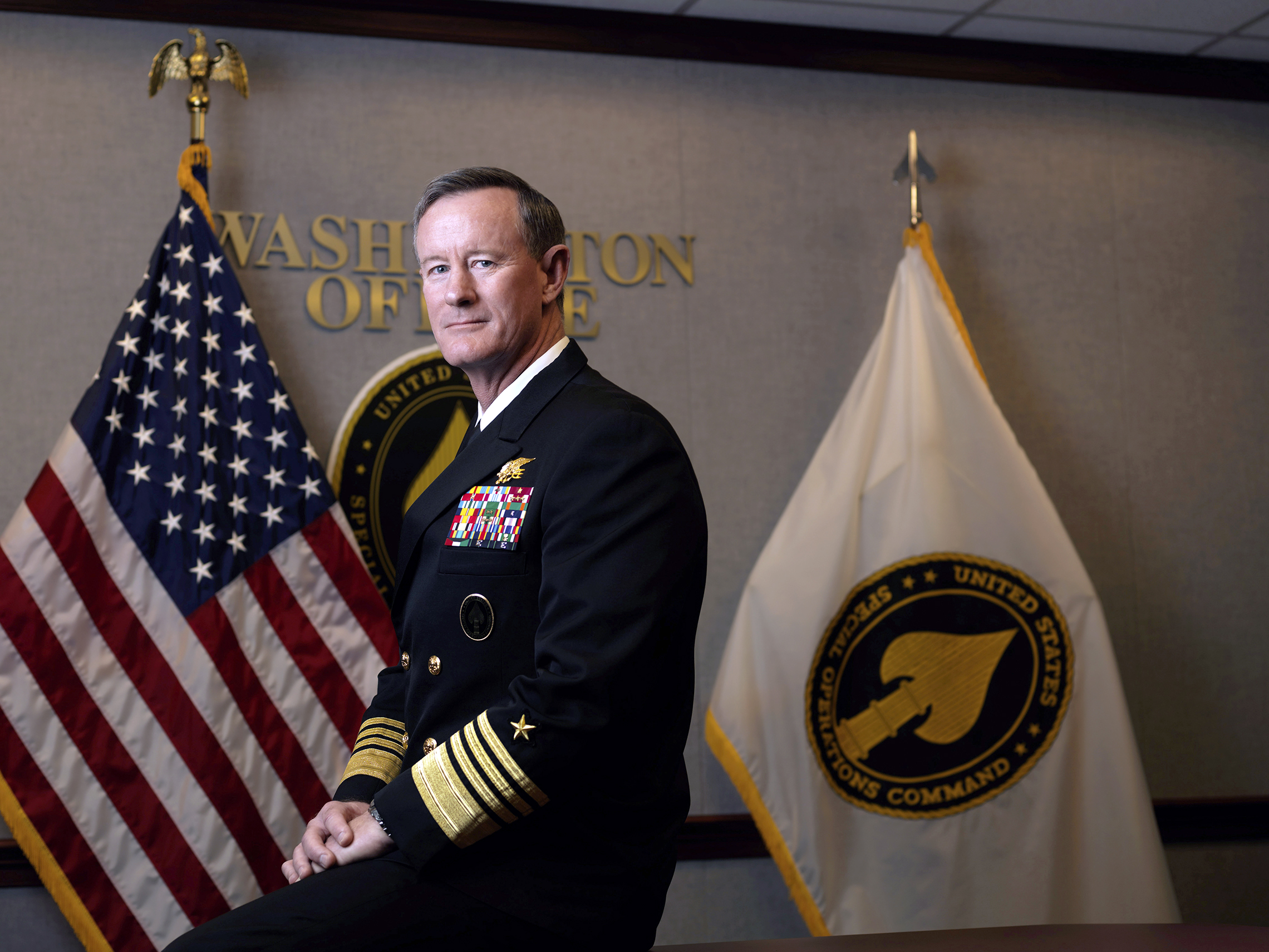 2013: Admiral William McRaven, Commander of the United States Special Operations Command at the Pentagon in Washington, D.C. (Sebastien Micke/Paris Match/Contour by Getty Images)