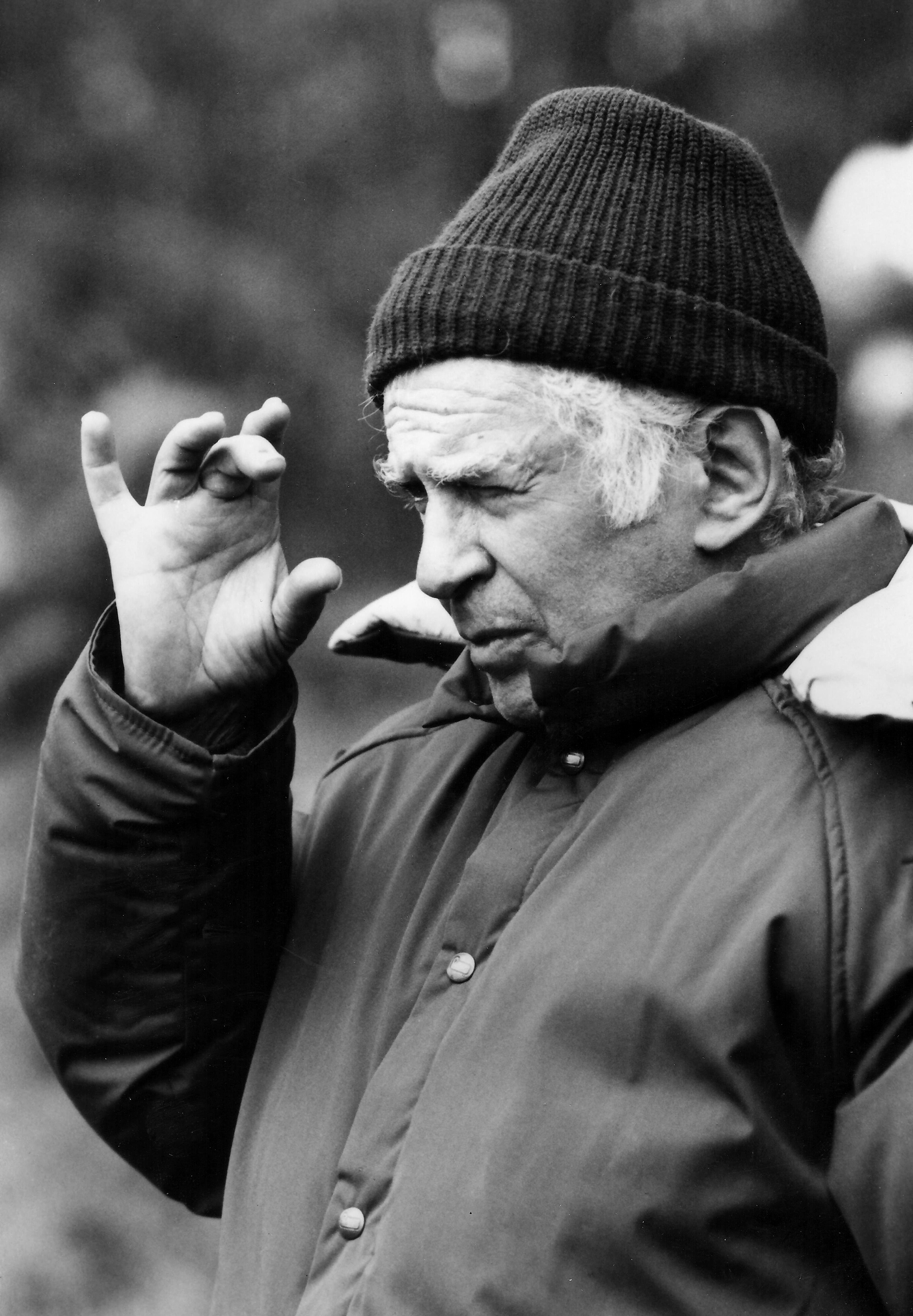 Norman Mailer directing "Tough Guys Don't Dance" in Provincetown, Massachusetts, 1986.