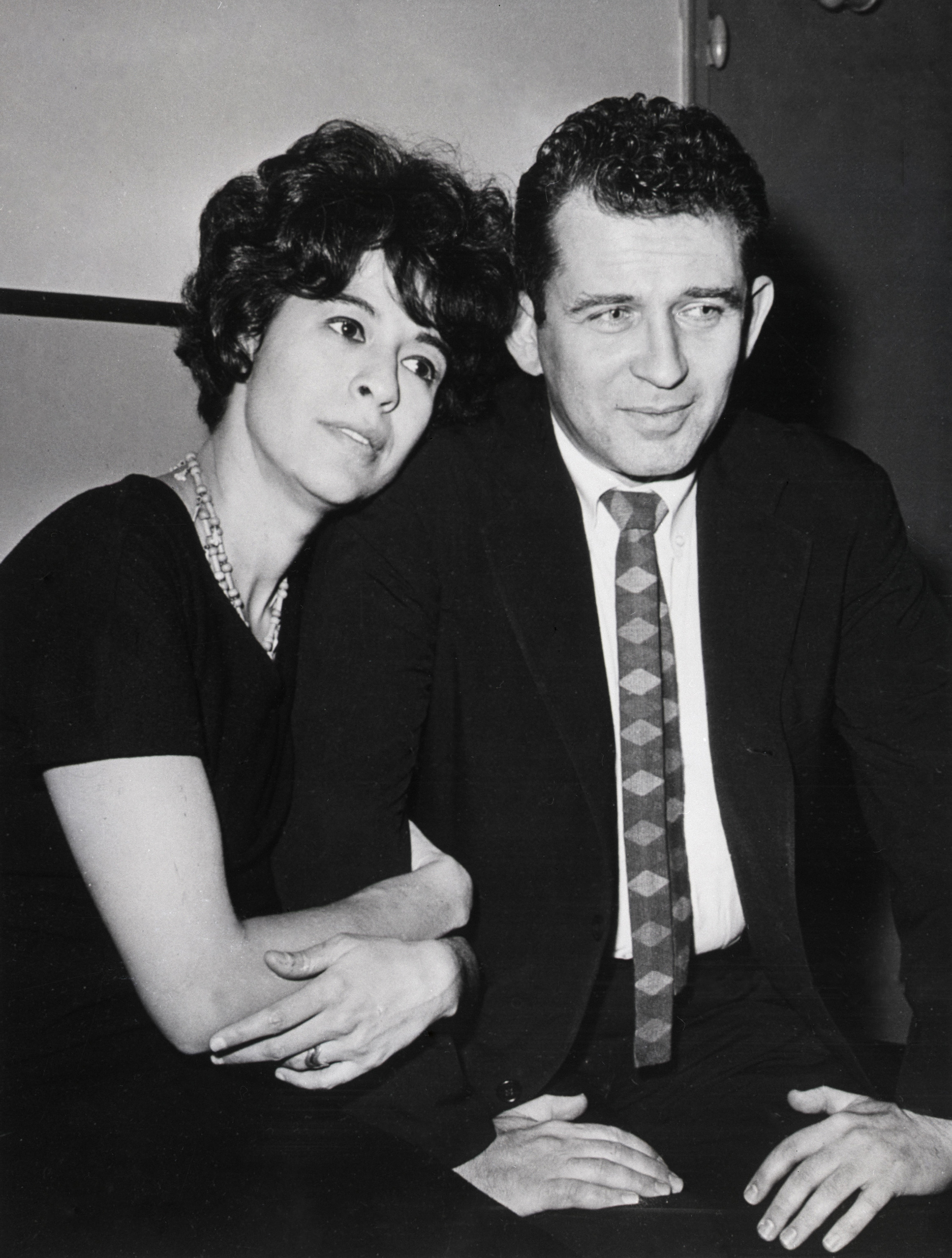 Adele Morales Mailer and her husband Norman Mailer emerge from the courtroom, December 21, 1960. She refused to sign a complaint against Mailer after he was arrested on charges of stabbing her after a party. (© Bettmann/CORBIS )