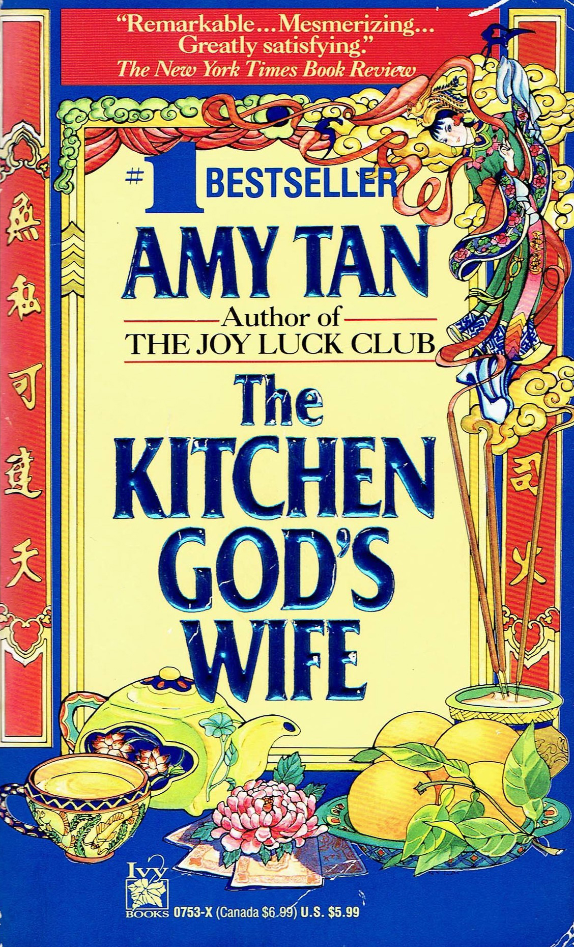 "The Kitchen God's Wife" is the second novel by Chinese-American author Amy Tan. First published in 1992, it deals extensively with Sino-American female identity, and draws on the story of her mother's life.