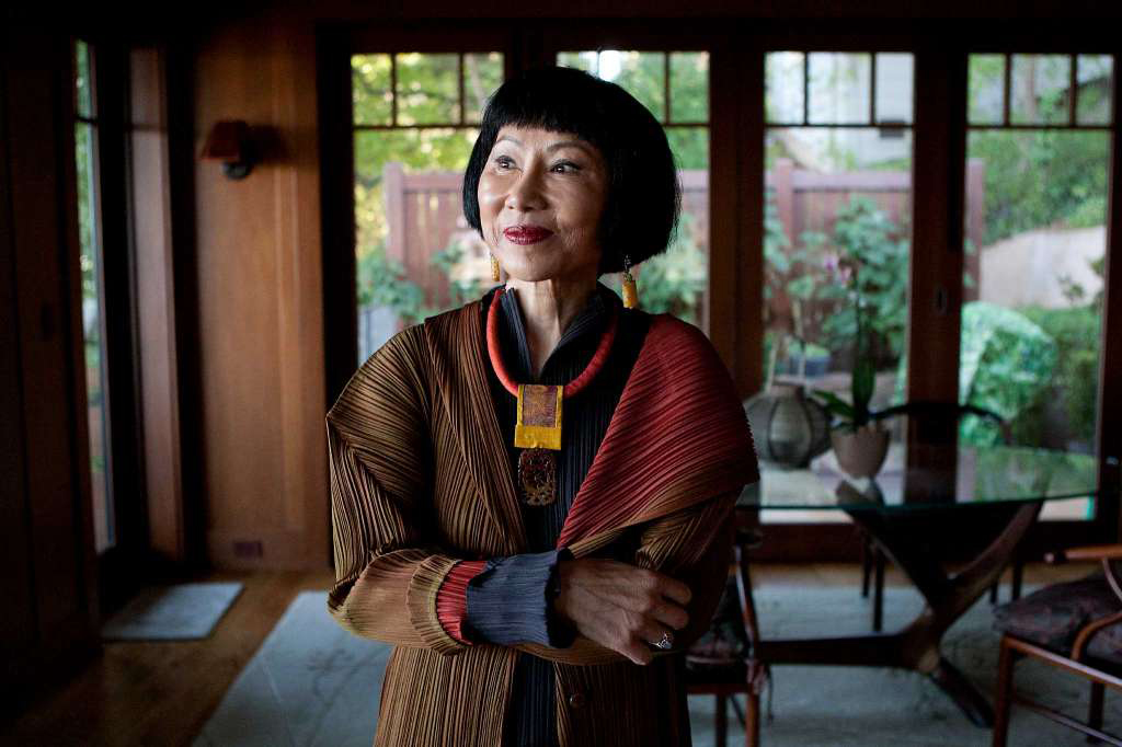 2013: Author Amy Tan in her home in Sausalito, California.